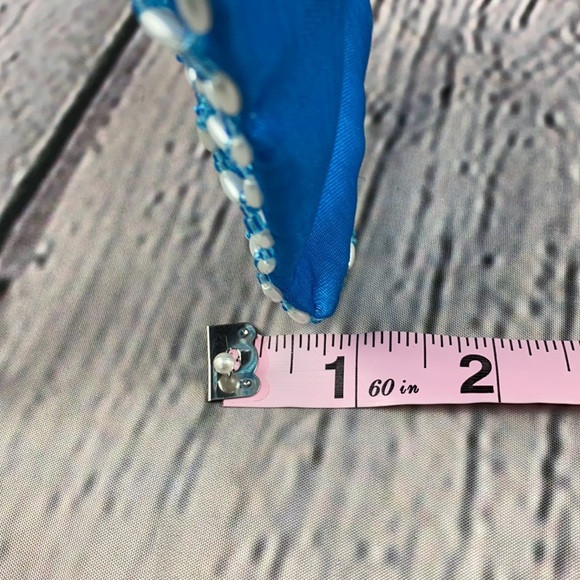 BEAUTIFULLY Beaded Blue/White Shoulder/Crossbody Mini Bag - Picture 10 of 17